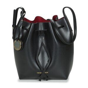 Emporio Armani Black Shoulder bag Drawstring Bucket with Attached Zipped Sachet